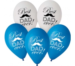 Balionai "Best Dad ever" (5 vnt./30 cm)