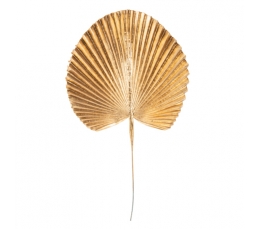 Dekoratyvinis palmės lapas su kotu, auksinis (42 cm)
