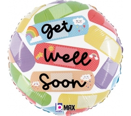 Folinis balionas "Get well soon pleistriukai" (46 cm)