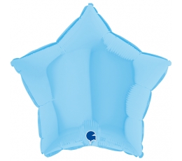 Folinis balionas "Melsva žvaigždė", matinis (46 cm)