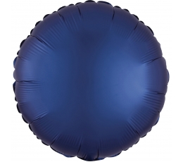 Folinis balionas "Tamsiai mėlynas apskritimas", matinis (43 cm)