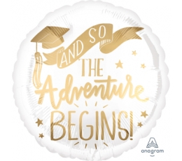 Folinis balionas "The Adventure begins"(45 cm)