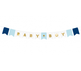Girlianda "Baby Boy", melsvai auksinė (1,6 m)