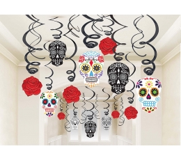 Kabančios dekoracijos "Day of the Dead" (30 vnt.)