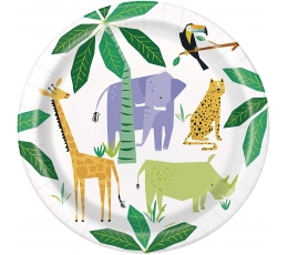 Lėkštutės "Gyvūnų safaris" (8 vnt./22 cm)