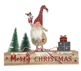 Medinė dekoracija "Merry Christmas" (20x17 cm)