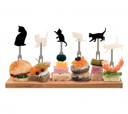 Mini šakučių rinkinys "Katės" (6 vnt.) 1 Mini šakučių rinkinys "Katės" (6 vnt.) 1