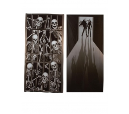Durų dekoracija-plakatas "Skeletai" (152 x 72 cm)