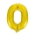 Folinis balionas "0", auksinis (85 cm)