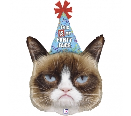 Folinis balionas "Grumpy Cat party" (91 cm)