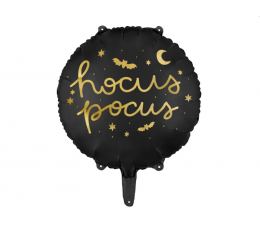 Folinis balionas "Hocus Pocus", juodas (45 cm)