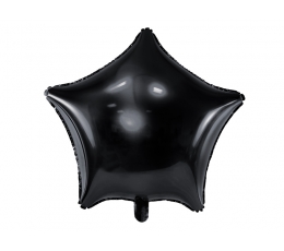Folinis balionas "Juoda žvaigždė" (48 cm)