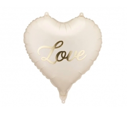 Folinis balionas "Love", kreminis (45 cm)