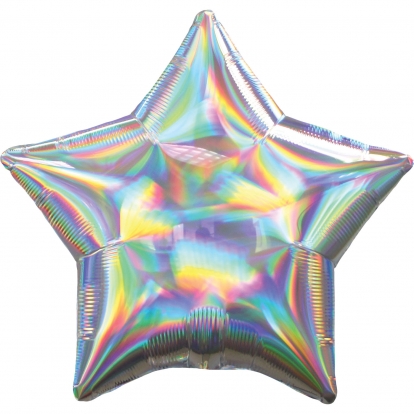 Folinis balionas "Sidabrinė žvaigždė", holografinis