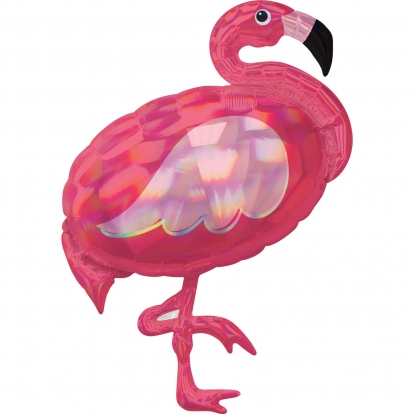 Forminis balionas "Flamingas", holografinis (71x83 cm)