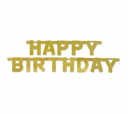 Girlianda "Happy Birthday", auksinė (1,5 m)