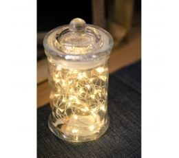 LED girlianda, šiltai balta (20 lempučių/2 m)