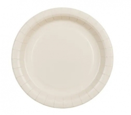 Lėkštutės, kreminės (6 vnt./18 cm)