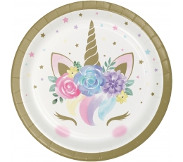 Lėkštutės "Unicorn Baby" (8 vnt./17 cm)
