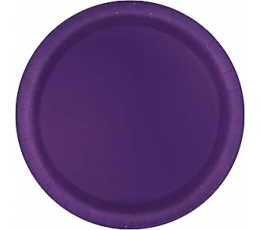 Lėkštutės, violetinės (8 vnt./22 cm)