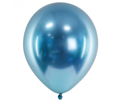 Chrominis balionas, melsvas (30 cm/Party Deco)