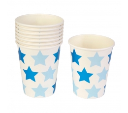 Puodeliai "Mėlynos žvaigždutės" (8 vnt./250 ml)