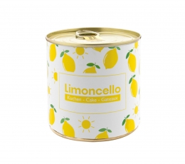 Staigmena-pyragėlis skardinėje "Limoncello", su žvakute (8,5 cm/130 g.)