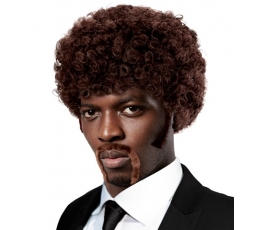 Vyriškas perukas su ūsais "Pulp Afro"