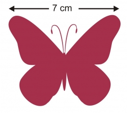 Drugeliai "Laimė S"/ prl. bordo (20 vnt.) 1 Drugeliai "Laimė S"/ prl. bordo (20 vnt.) 1