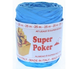 Rafija-juosta melsva "Super Poker" (25m)