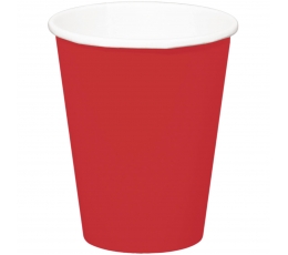 Puodeliai, raudoni (8 vnt./350 ml)