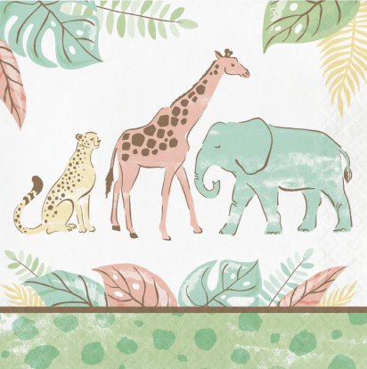 Servetėlės "Safari Baby" (16 vnt.)