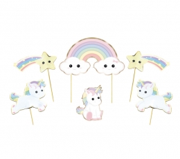 Smeigtukai-dekoracijos "Baby Unicorn" (6 vnt.)