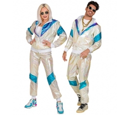 Sportinis karnavalinis kostiumas "The 80s holografinis" (L)