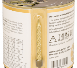 Staigmena-pyragėlis skardinėje "Limoncello", su žvakute (8,5 cm/130 g.) 1 Staigmena-pyragėlis skardinėje "Limoncello", su žvakute (8,5 cm/130 g.) 1