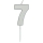 Žvakutė-smeigtukas "7", sidabrinė