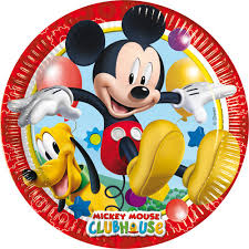 Lėkštutės "Mickey Mouse" (8 vnt./23 cm)