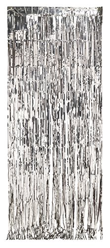 Sidabro folijos užuolaida-lietutis (243 x 91 cm) 