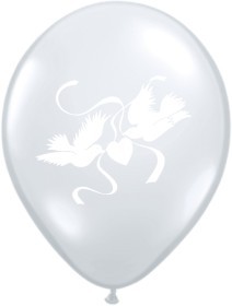 Balionai "Balti balandžiai" (10 vnt./ 30 cm)